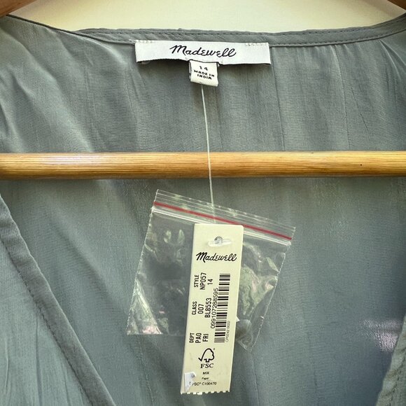 Madewell Bell Sleeve Wrap Top - Picture 3 of 6